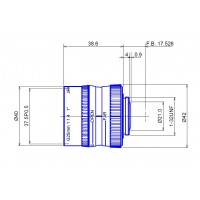 1 inch Format 25mm F1.4-Close Industrial Lens
